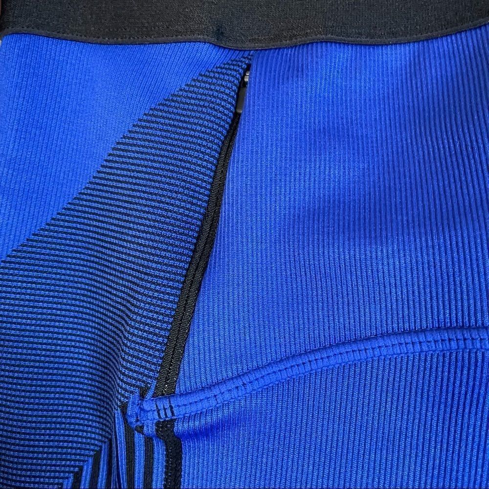 Fabletics Ribbed Bright Blue Compression Leggings - image 3